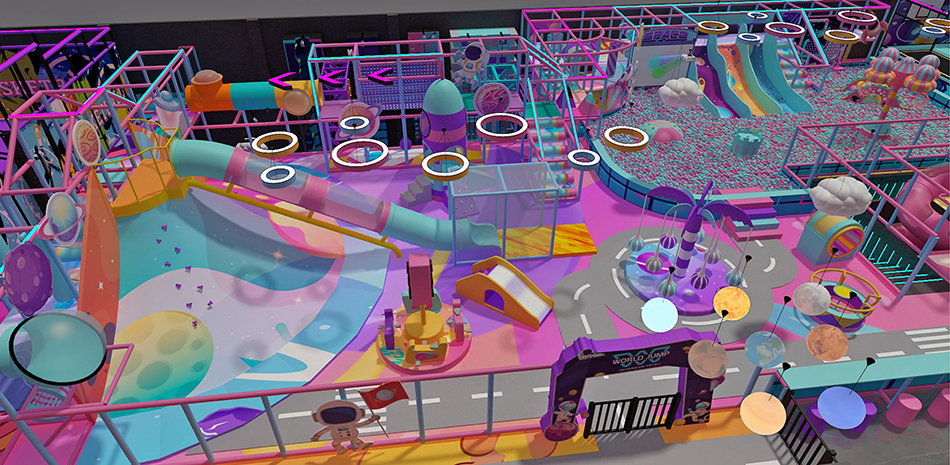 BJ-JB001 - Large trampoline park - Trampoline Park | Bluejayset Playground Heaven