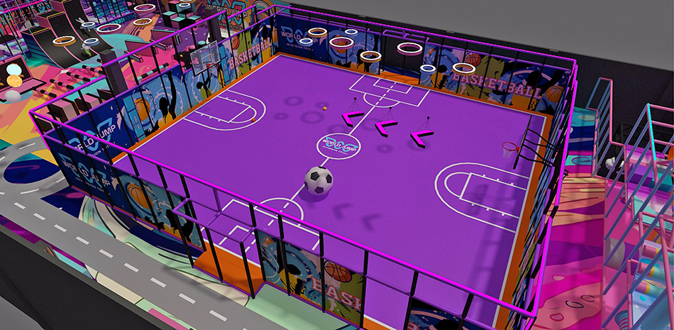 BJ-JB001 - Large trampoline park - Trampoline Park | Bluejayset Playground Heaven