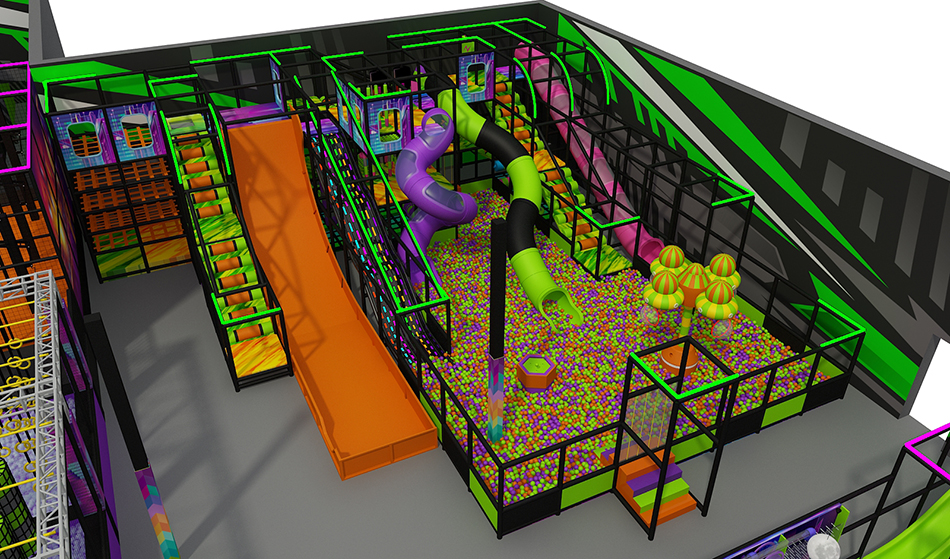 BJ-JB004 - large trampoline park - Trampoline Park | Bluejayset Playground Heaven