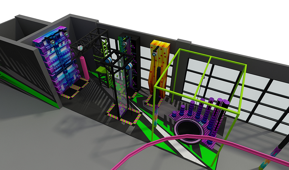 BJ-JB004 - large trampoline park - Trampoline Park | Bluejayset Playground Heaven