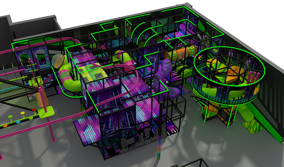 BJ-JB004 - large trampoline park - Trampoline Park | Bluejayset Playground Heaven