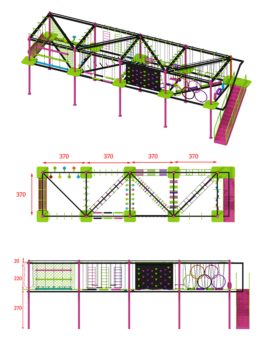 BJ-JB004 - large trampoline park - Trampoline Park | Bluejayset Playground Heaven