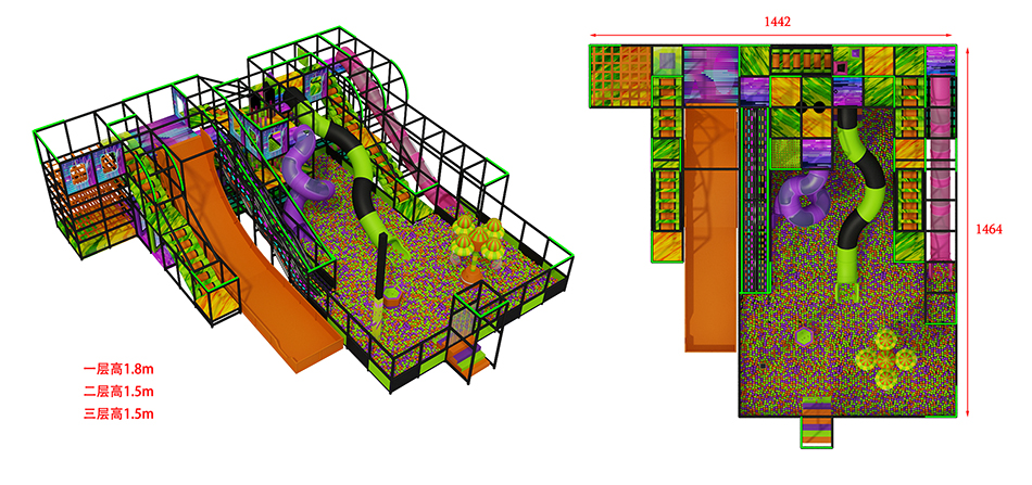 BJ-JB004 - large trampoline park - Trampoline Park | Bluejayset Playground Heaven