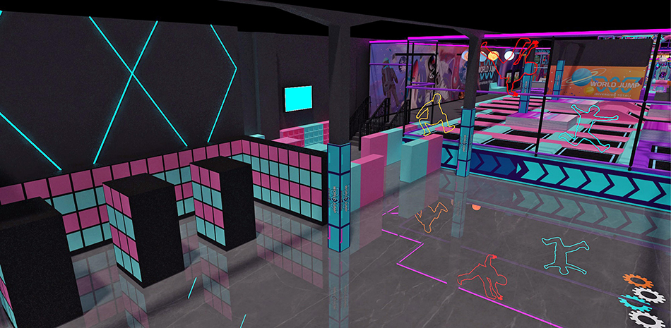 BJ-JB001 - Large trampoline park - Trampoline Park | Bluejayset Playground Heaven