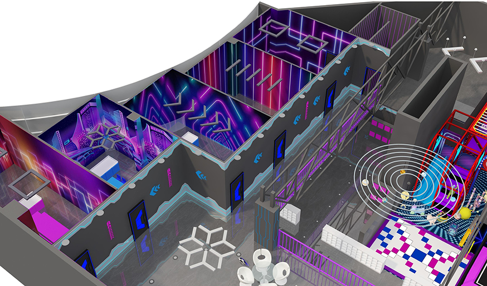 BJ-JD003 - Large trampoline park center - Trampoline Park | Bluejayset Playground Heaven