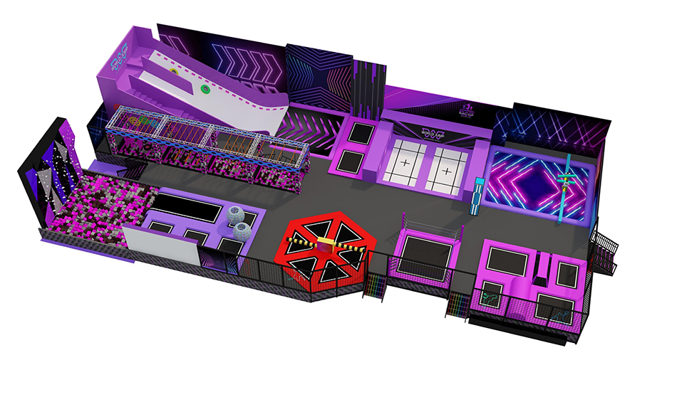 BJ-JD003 - Large trampoline park center - Trampoline Park | Bluejayset Playground Heaven