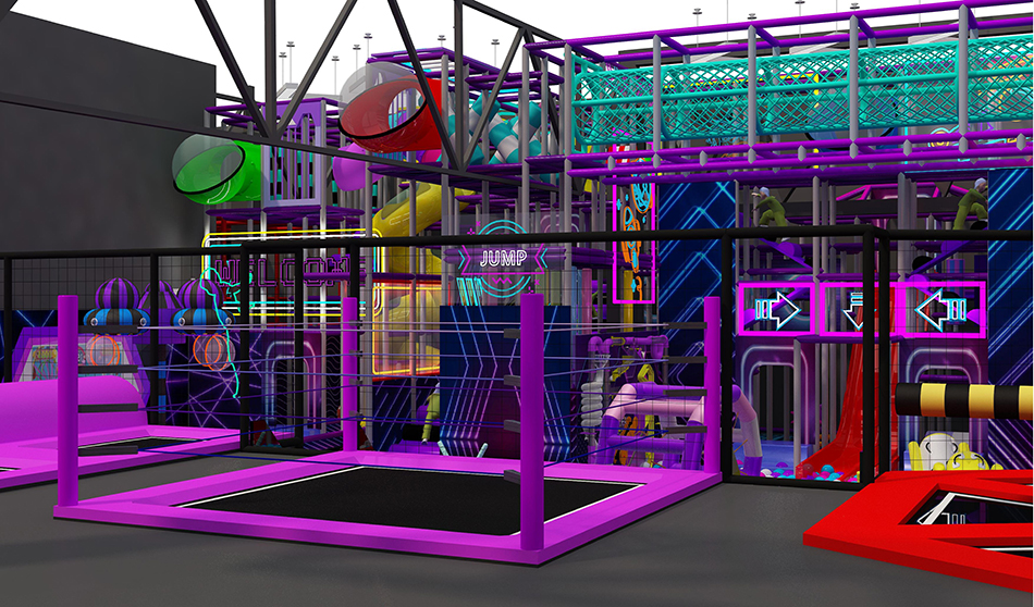BJ-JD003 - Large trampoline park center - Trampoline Park | Bluejayset Playground Heaven