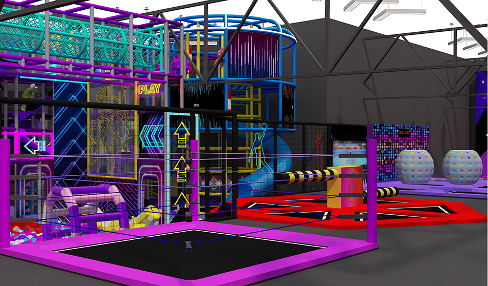 BJ-JD003 - Large trampoline park center - Trampoline Park | Bluejayset Playground Heaven