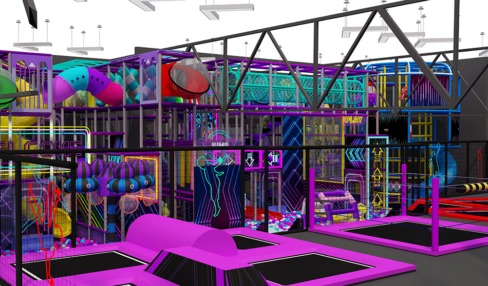 BJ-JD003 - Large trampoline park center - Trampoline Park | Bluejayset Playground Heaven