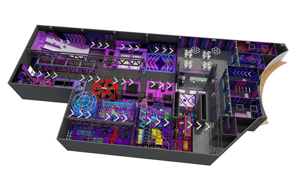 BJ-JD003 - Large trampoline park center - Trampoline Park | Bluejayset Playground Heaven