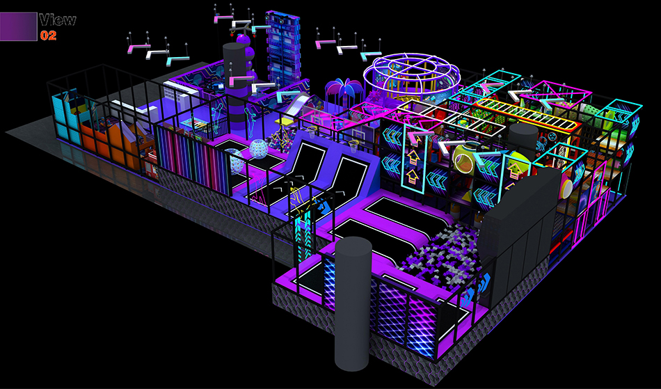 BJ-B1665 - LED indoor playgorund - Indoor Playgrounds | Bluejayset Playground Heaven