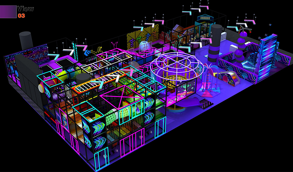 BJ-B1665 - LED indoor playgorund - Indoor Playgrounds | Bluejayset Playground Heaven
