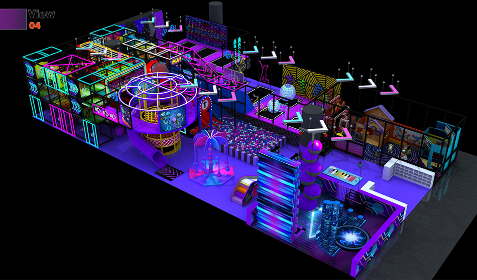 BJ-B1665 - LED indoor playgorund - Indoor Playgrounds | Bluejayset Playground Heaven