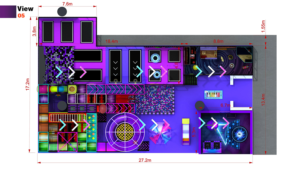 BJ-B1665 - LED indoor playgorund - Indoor Playgrounds | Bluejayset Playground Heaven