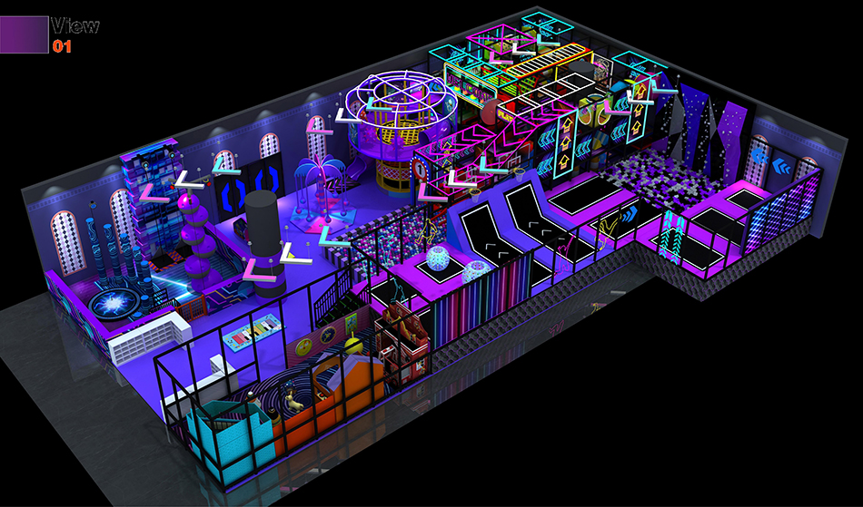 BJ-B1665 - LED indoor playgorund - Indoor Playgrounds | Bluejayset Playground Heaven