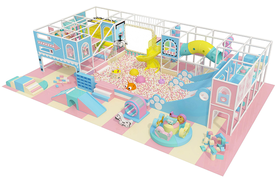 BJ-B1675 - light color kids play ground - Indoor Playgrounds | Bluejayset Playground Heaven