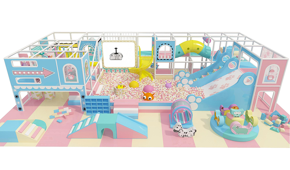 BJ-B1675 - light color kids play ground - Indoor Playgrounds | Bluejayset Playground Heaven