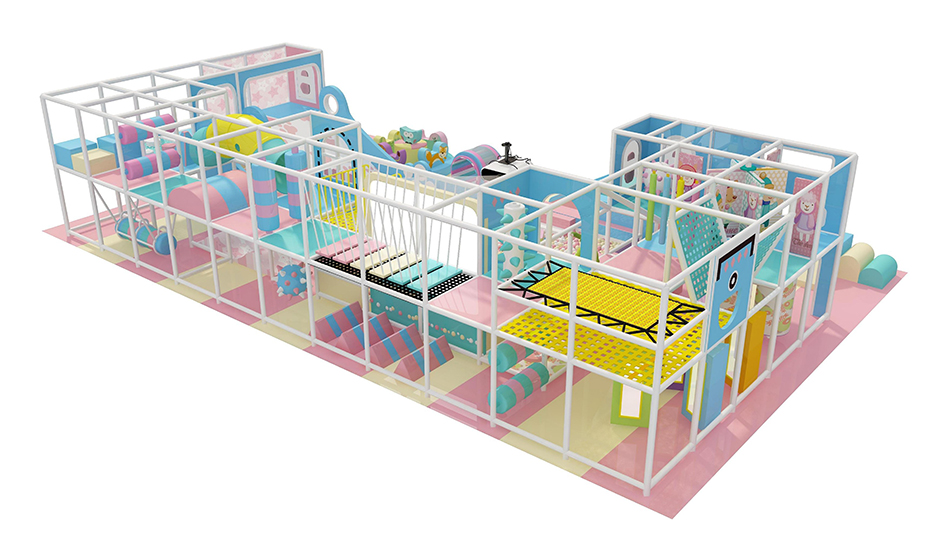 BJ-B1675 - light color kids play ground - Indoor Playgrounds | Bluejayset Playground Heaven
