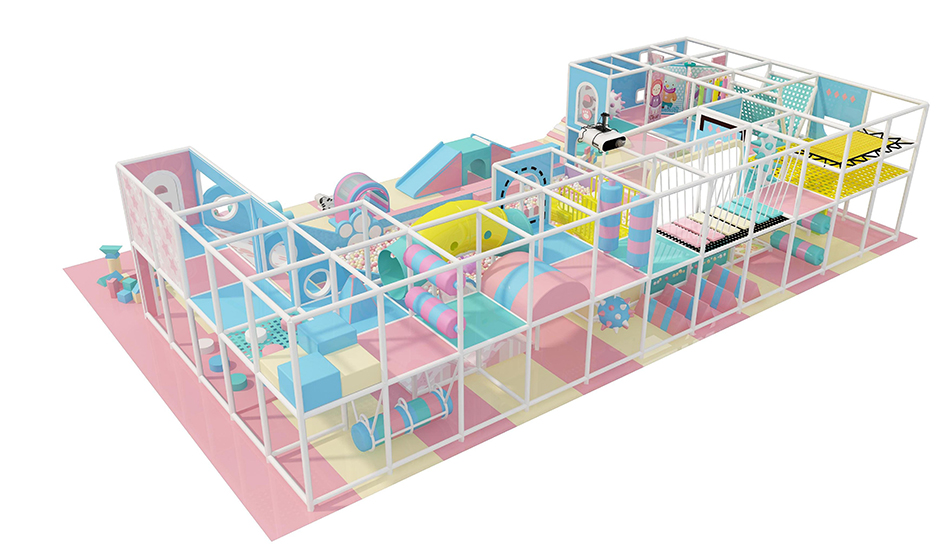 BJ-B1675 - light color kids play ground - Indoor Playgrounds | Bluejayset Playground Heaven