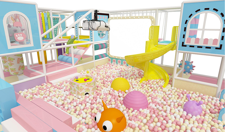 BJ-B1675 - light color kids play ground - Indoor Playgrounds | Bluejayset Playground Heaven