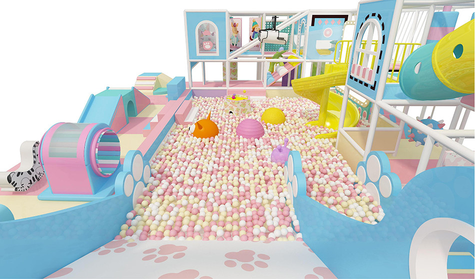 BJ-B1675 - light color kids play ground - Indoor Playgrounds | Bluejayset Playground Heaven
