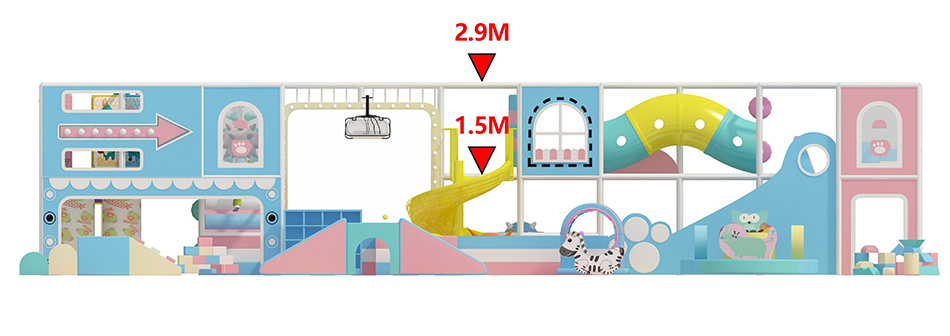 BJ-B1675 - light color kids play ground - Indoor Playgrounds | Bluejayset Playground Heaven