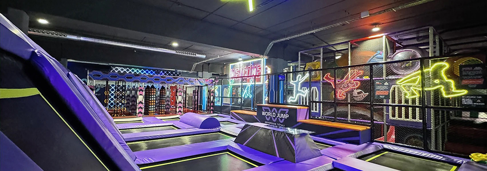 BJ-JD001 - Light up trampoline park - Trampoline Park | Bluejayset Playground Heaven