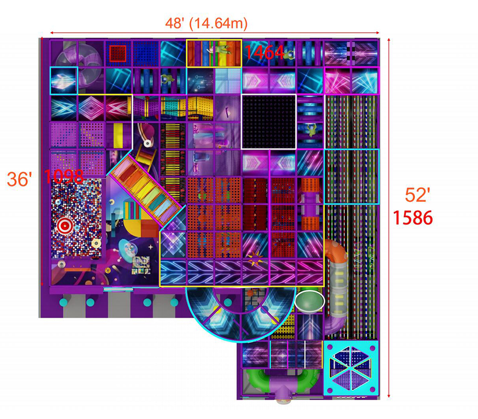 BJ-B1658 New Indoor playground USA by Bluejayset Playground Heaven BJ-B1658 - New Indoor playground USA - Indoor Playgrounds | Bluejayset Playground Heaven