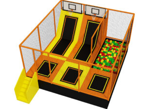 Kids jumping trampoline