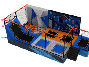 Small size trampoline park