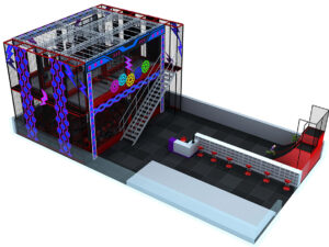 Two levels Ninja warrior course