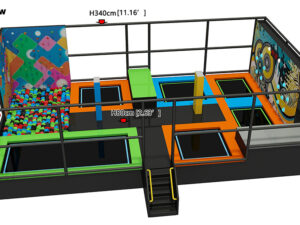 Small size trampline play area