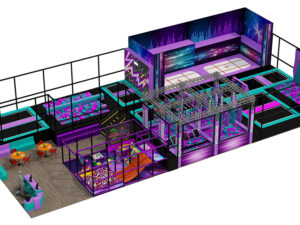 Professional trampoline jumping court