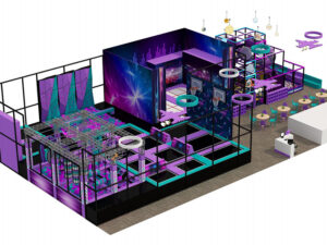 Trampoline park area