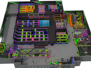 large trampoline park