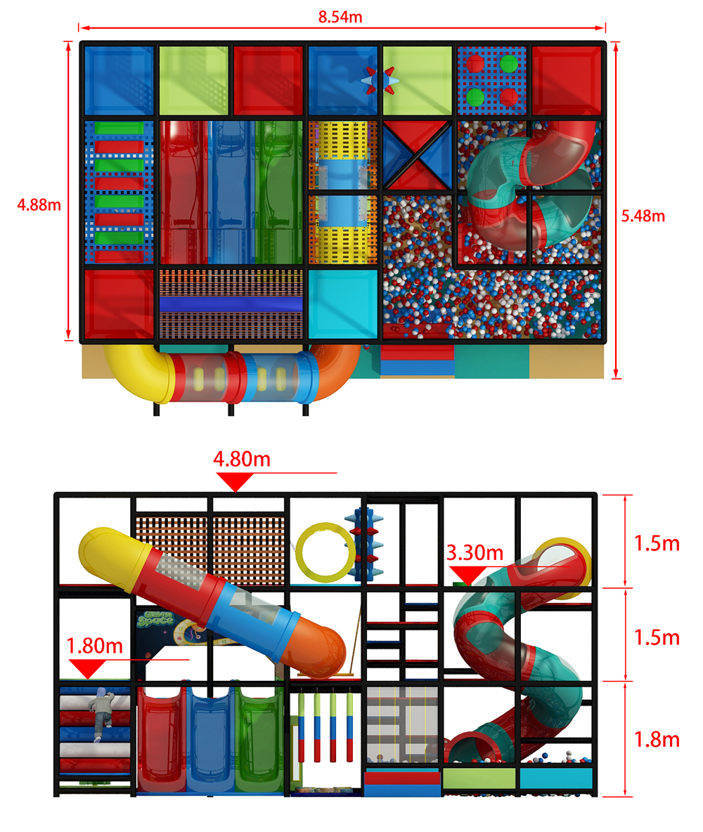 BJ-B1666 - playground sets for sale - Indoor Playgrounds | Bluejayset Playground Heaven