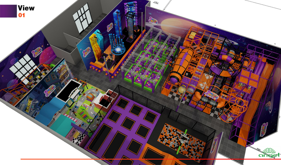 BJ-B1634 - playhouse indoor - Indoor Playgrounds | Bluejayset Playground Heaven