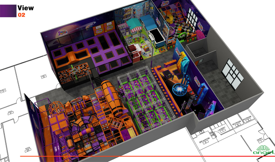 BJ-B1634 - playhouse indoor - Indoor Playgrounds | Bluejayset Playground Heaven