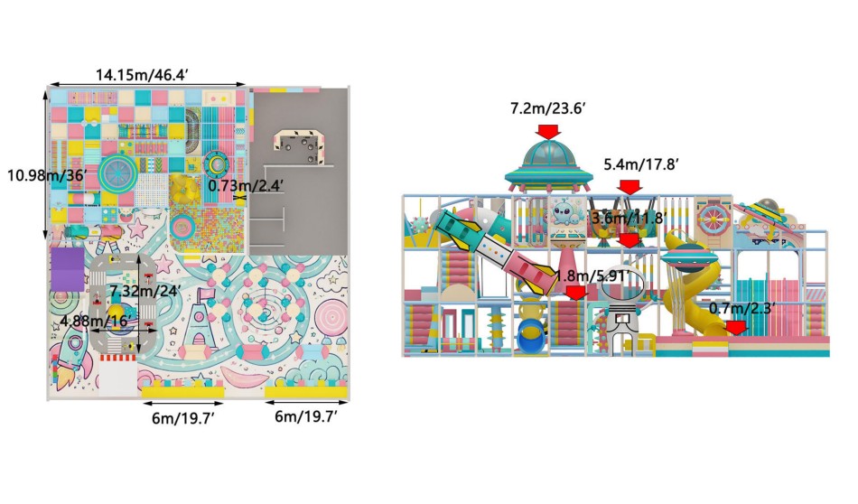 BJ-B1693 - Robort Theme indoor playground - Indoor Playgrounds | Bluejayset Playground Heaven