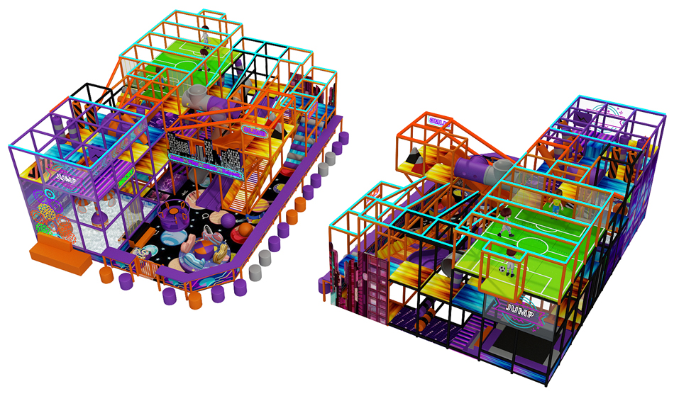 BJ-JB003 - Rush Trampoline park - Trampoline Park | Bluejayset Playground Heaven