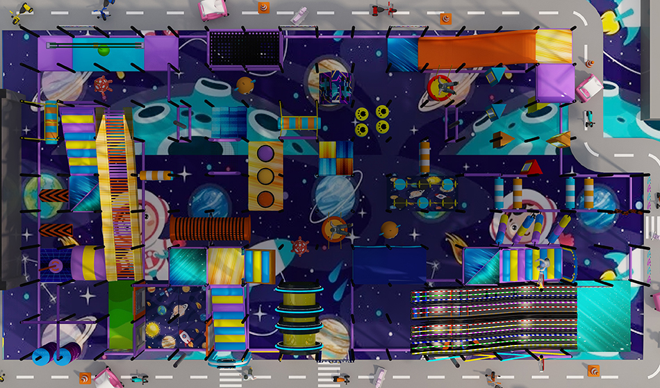 BJ-B1671 - Space theme indoor playground - Indoor Playgrounds | Bluejayset Playground Heaven