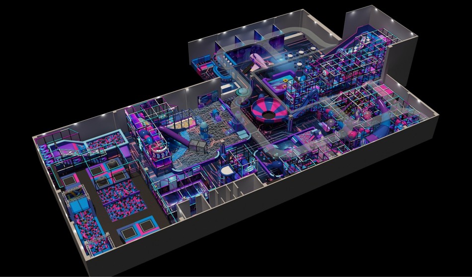 BJ-JA002 - Super Adverture Trampoline park - Trampoline Park | Bluejayset Playground Heaven