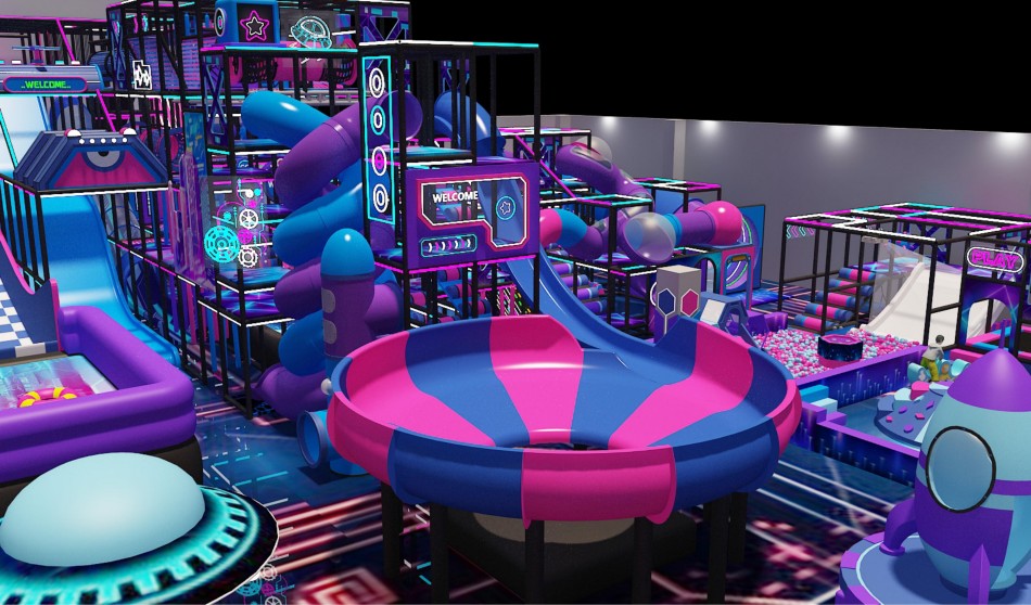 BJ-JA002 - Super Adverture Trampoline park - Trampoline Park | Bluejayset Playground Heaven