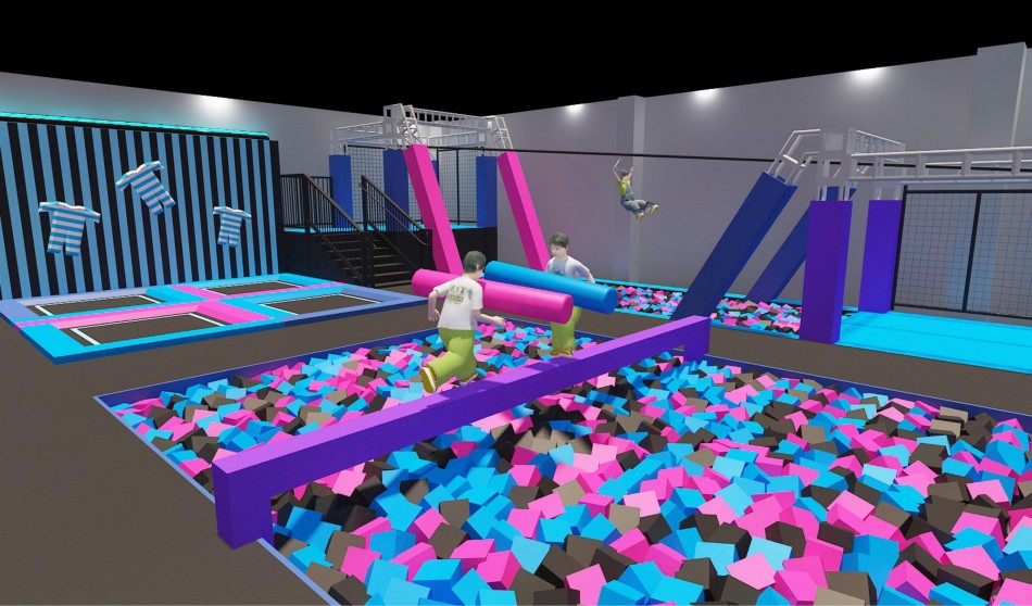 BJ-JA002 - Super Adverture Trampoline park - Trampoline Park | Bluejayset Playground Heaven