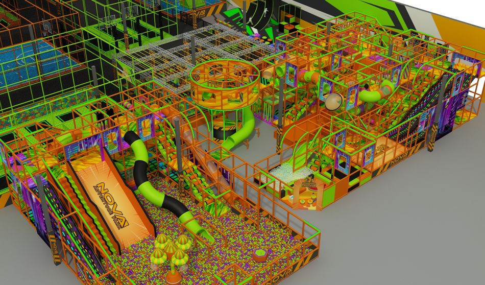 BJ-JB002 - Super larger trampoline park - Trampoline Park | Bluejayset Playground Heaven