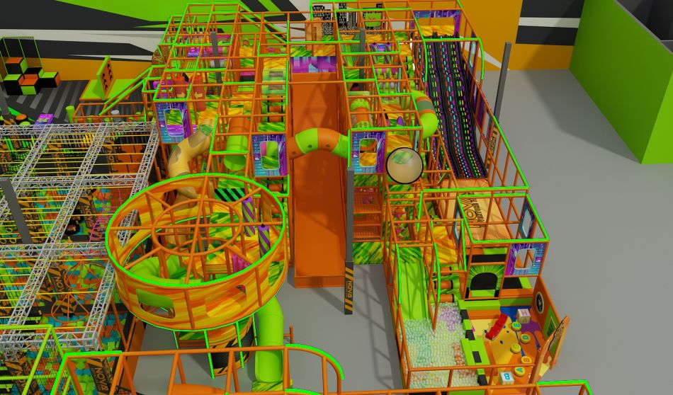 BJ-JB002 - Super larger trampoline park - Trampoline Park | Bluejayset Playground Heaven