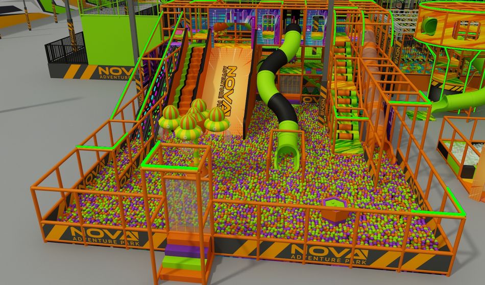 BJ-JB002 - Super larger trampoline park - Trampoline Park | Bluejayset Playground Heaven