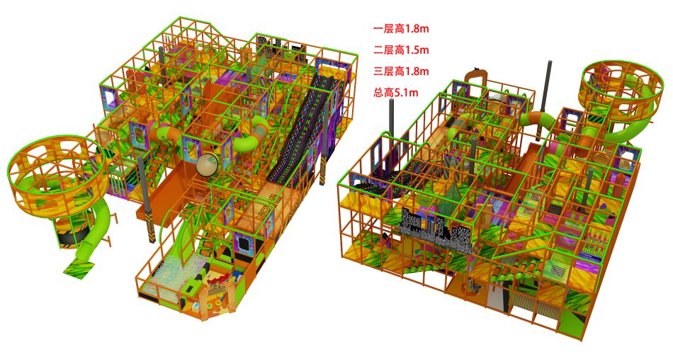 BJ-JB002 - Super larger trampoline park - Trampoline Park | Bluejayset Playground Heaven