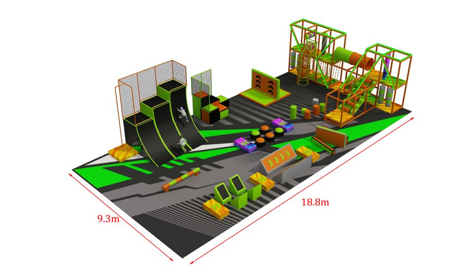 BJ-JB002 - Super larger trampoline park - Trampoline Park | Bluejayset Playground Heaven