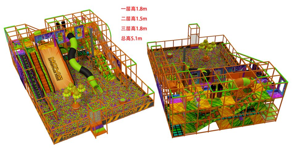 BJ-JB002 - Super larger trampoline park - Trampoline Park | Bluejayset Playground Heaven